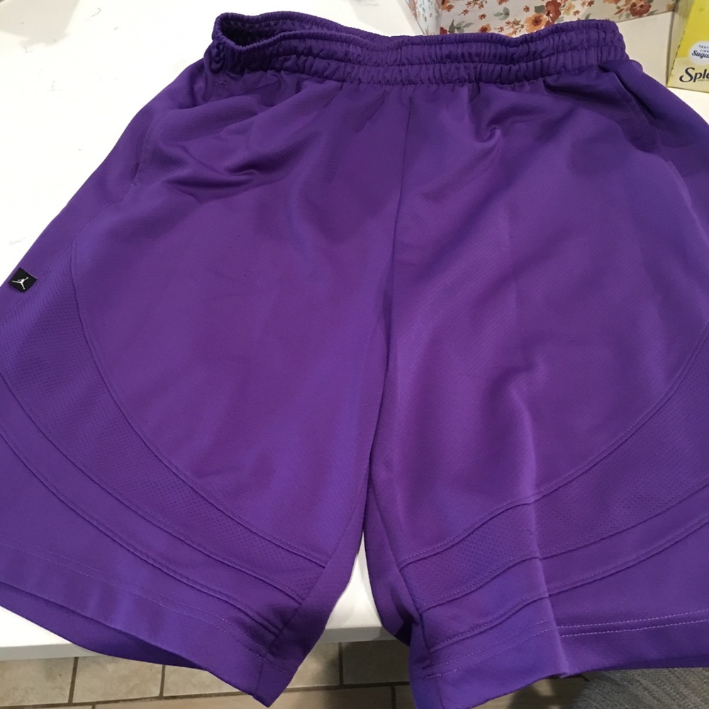 Michael Jordan purple basketball shorts